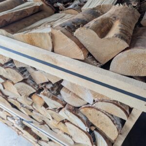 Kiln dried hardwood logs supplied in a wooden crate